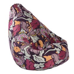 Калъф за пуф круша, 160л., Nirvana Light - Flower Power, (Не съдържа пълнеж), Гама Premium