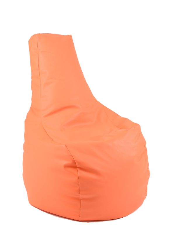Пуф, стол, 210л., Sunlounger - Orange, еко кожа, Пълнеж от полистиролни перли