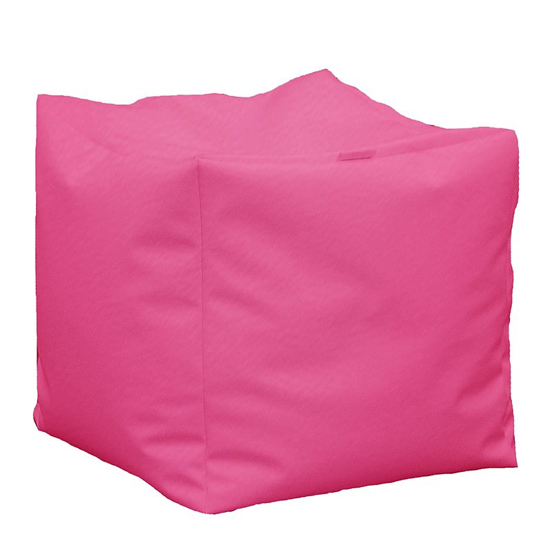Пуф 130л., Табуретка Куб XL - Teteron Pink, Перящ се калъф, Пълнеж от Полистиролни перли, за открито