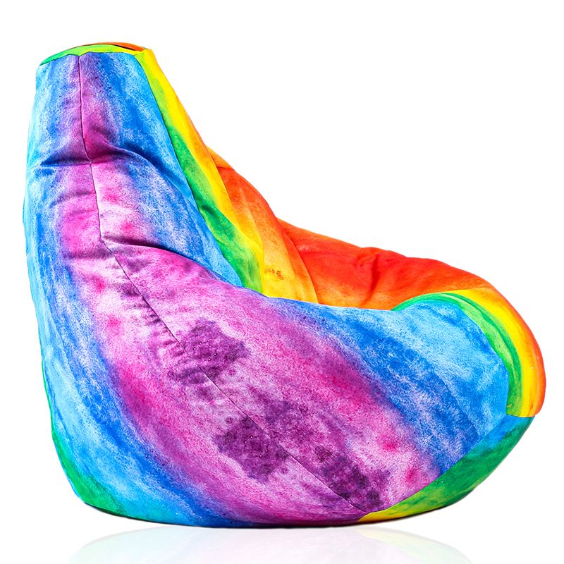 Калъф за пуф круша, 160л., Nirvana Light - Rainbow Watercolour, (Не съдържа пълнеж), водоустойчив, принт