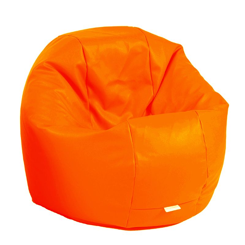 Пуф за деца, 210л., Relaxo - Panama Neon Orange, Водоустойчив, Перящ се калъф, Пълнеж от полистиролни перли