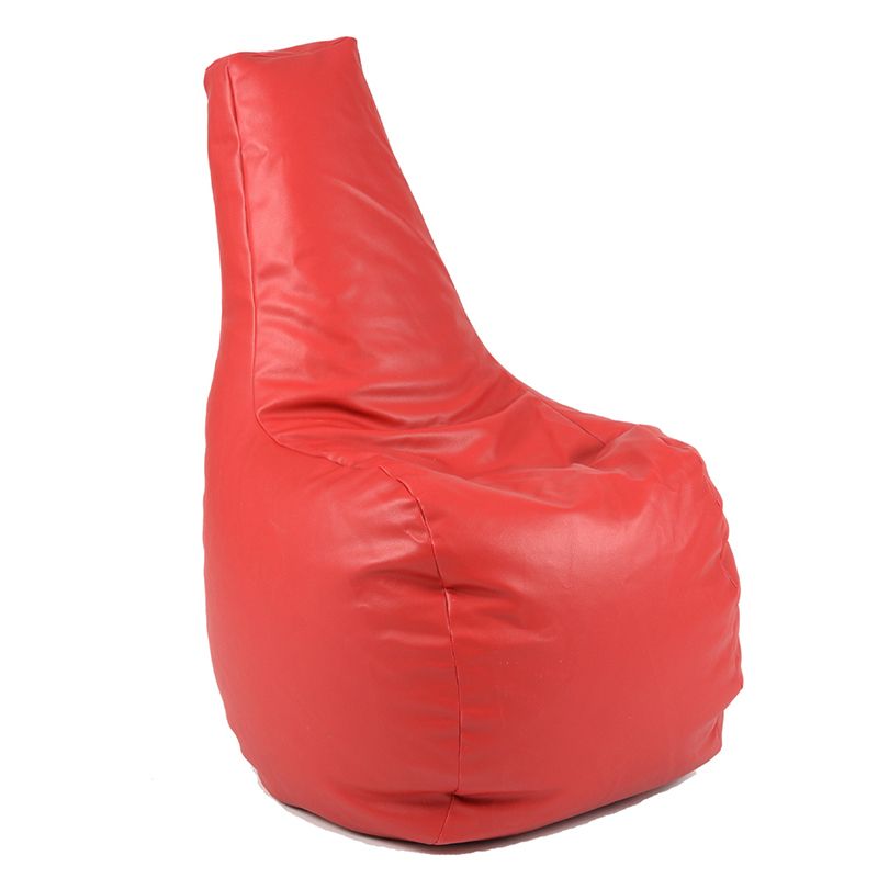 Пуф стол, 210л., Sunlounger - Intense red, PU кожа, Пълнеж от полистиролни перли