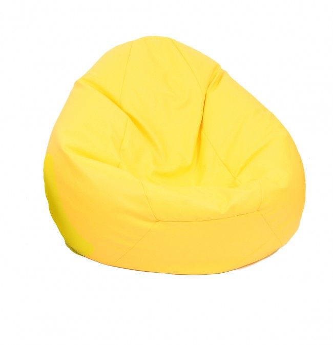 Пуф, круша, 520л., Nirvana Gigant - Yellow , Еко кожа, Пълнеж от Полистиролни перли