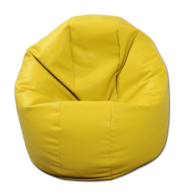 Пуф, за деца, 210л., Relaxo - Yellow, Еко кожа, Пълнеж от Полистиролни перли