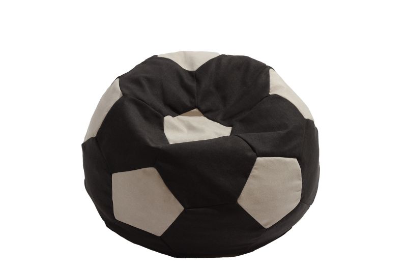 Пуф, топка за деца 2-8 г., 130л. Telstar Junior - Black & Cream, Текстил, Пълнеж от Полистиролни перли, цвят според складовата наличност