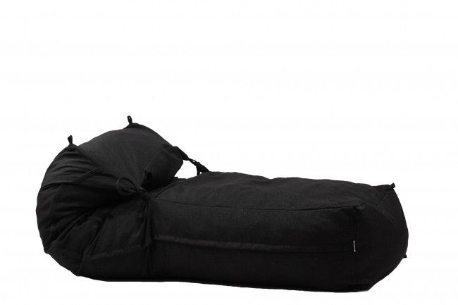 Пуф, легло, 450л. Yoga XL - Eerie Black, Перящ се калъф, Пълнеж с микс от мемори пяна и дунапрен, Гама Premium