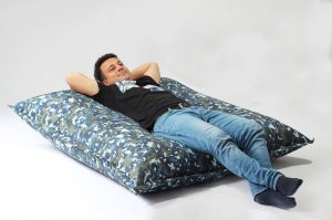 Пуф, Голяма възглавница, 350л., Magic Pillow - Army Camouflage Air, Перящ се калъф, Пълнеж от Полистиролни перли