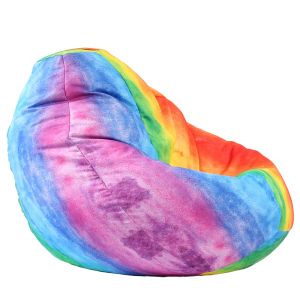 Пуф круша 520л., Nirvana Gigant - Rainbow Watercolour, Водоустойчив, Перящ се калъф, Пълнеж от Полистиролни перли, принт