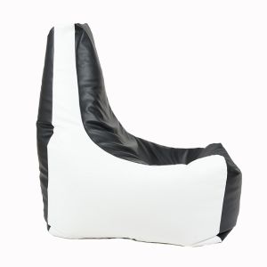 Пуф стол, 350л., Sunlounger Evo XL - Black & White, PU кожа, Пълнеж от полистиролни перли