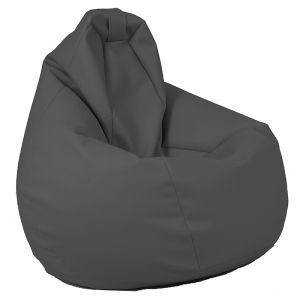 Калъф за пуф круша, 220л., Nirvana Hobbit - Dark Grey, (Не съдържа пълнеж), PU кожа