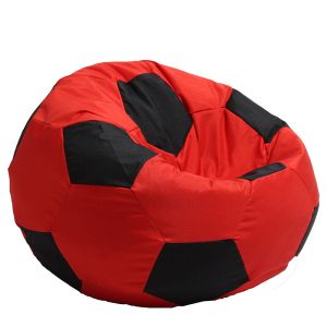 Пуф топка за деца 2-8 г., 130л. Telstar Junior - Red & Black, За открито, Перящ се калъф, Пълнеж от Полистиролни перли