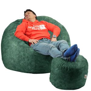 Комплект, Барбарон с табуретка за крака 700л., King Size, Fandango, Перящ се калъф, Пълнеж с микс от мемори пяна и дунапрен, Гама Premium