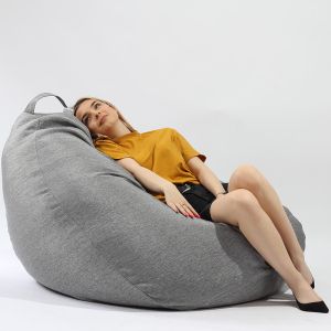 Пуф, круша, 520л., Nirvana Gigant - Yellow , Еко кожа, Пълнеж от Полистиролни перли