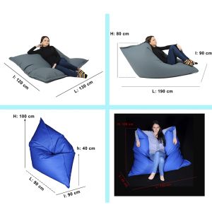 Пуф, Голяма възглавница, 350л., Magic Pillow - Army Camouflage Air, Перящ се калъф, Пълнеж от Полистиролни перли