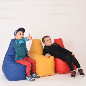 Пуф стол за деца 2-8 г., 100л. Sunlounger Junior - Panama From Red to Blue, Водоустойчив, Перящ се калъф, Пълнеж от Полистиролни перли