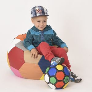 Пуф топка за деца до 3 г., 80л. Telstar Baby - Mozaic, Еко кожа, Пълнеж от Полистиролни перли, Цвят според складовата наличност