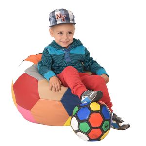 Пуф топка за деца 2-8 г., 130л. Telstar Junior - Mozaic, Еко кожа, Пълнеж от Полистиролни перли, Цвят според складовата наличност