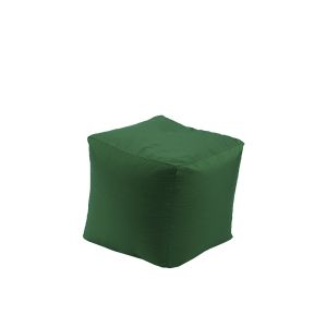 Пуф, 80л., Табуретка Куб - Teteron Green, Подходящ за използване на открито, Перящ се калъф, Пълнеж от Полистиролни перли