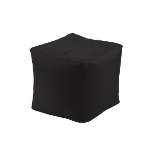 Пуф 130л., Табуретка Куб XL - Teteron black, Пълнеж от Полистиролни перли, за открито