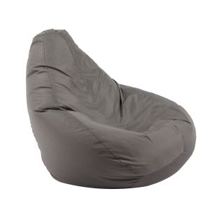 Пуф круша, 220л., Nirvana Hobbit - Teteron Grey, За открито, Перящ се калъф, Пълнеж от Полистиролни перли