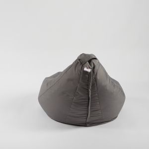 Пуф круша, 220л., Nirvana Hobbit - Teteron Grey, За открито, Перящ се калъф, Пълнеж от Полистиролни перли