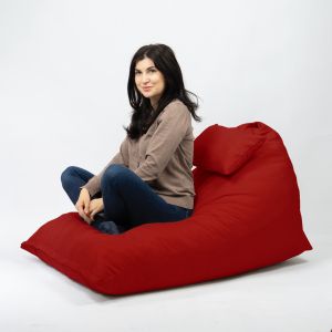 Пуф шезлонг и декортаивна възглавница Kudos, водоустойчив, Червен