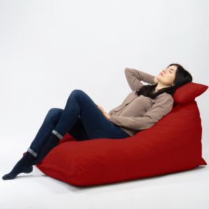 Пуф шезлонг и декортаивна възглавница Kudos, водоустойчив, Червен