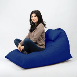 Пуф шезлонг и декортаивна възглавница Kudos, водоустойчив, Кралско син