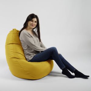 Калъф за пуф круша, 220л., Nirvana Hobbit - Teteron Yellow Quince, (Не съдържа пълнеж), за открито