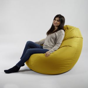 Пуф, круша, 520л., Nirvana Gigant - Teteron Yellow Quince, За открито, Перящ се калъф, Пълнеж от Полистиролни перли