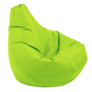 Пуф круша за деца 4-14 г., 160л. Nirvana Light - Panama Green Neon, Водоустойчив, Перящ се калъф, Пълнеж от Полистиролни перли