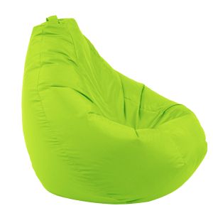 Пуф, круша, 320л., Nirvana Grande - Panama Green Neon, Водоустойчив, Перящ се калъф, Пълнеж от полистиролни перли