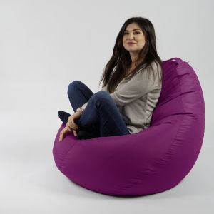 Пуф, круша, 320л., Nirvana Grande - Panama Pink, Водоустойчив, Перящ се калъф, Пълнеж от Полистиролни перли