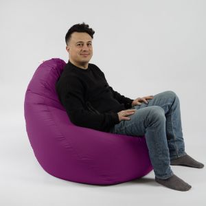 Пуф, круша, 320л., Nirvana Grande - Panama Pink, Водоустойчив, Перящ се калъф, Пълнеж от Полистиролни перли