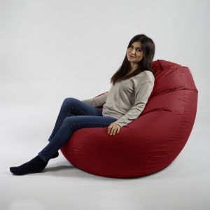 Пуф круша 520л., Nirvana Gigant - Teteron Red, За открито, Перящ се калъф, Пълнеж от Полистиролни перли