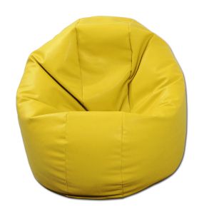 Пуф, за деца, 210л., Relaxo - Yellow, Еко кожа, Пълнеж от Полистиролни перли