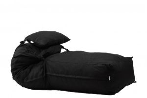 Комплект, пуф легло и декоративна възглавница, 500л. Yoga XL - Eerie Black, Перящ се калъф, Пълнеж с микс от мемори пяна и дунапрен, Гама Premium